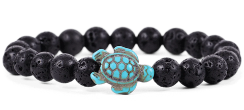 Journey Bracelet - Sea Turtle - Lava Stone