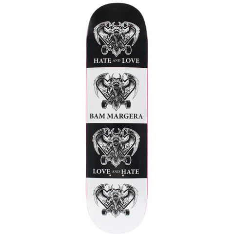 x Bam Margera "Love and Hate" Deck Black/White - 8.0"