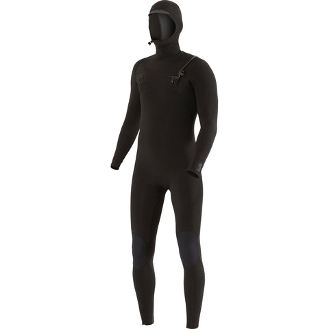 7 Seas 5/4/3 Hooded Full Suit - Black Stealth