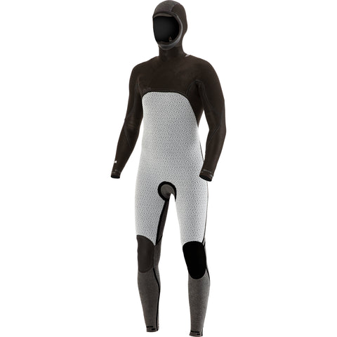 7 Seas 5/4/3 Hooded Full Suit - Black Stealth