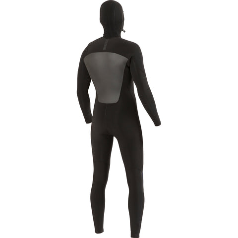 7 Seas 5/4/3 Hooded Full Suit - Black Stealth