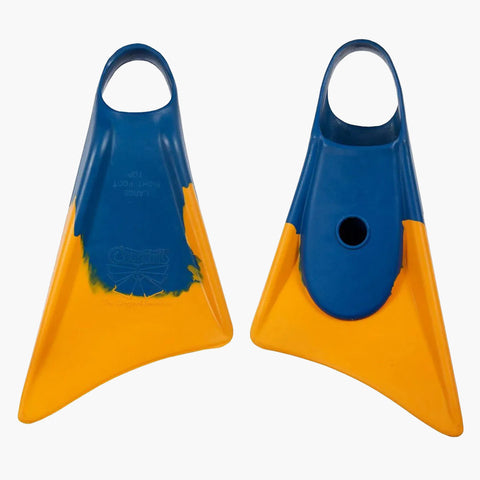 MakaPuu Floating Swim Fins - Blue/Yellow