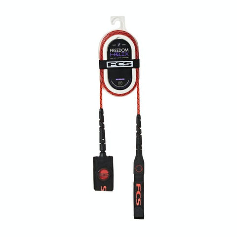 Freedom Helix 7ft All Round Leash - Red/Black