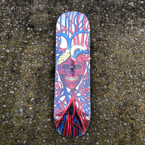 "Heart Skull" - 8.25" Silver Reflective- Sean Cliver