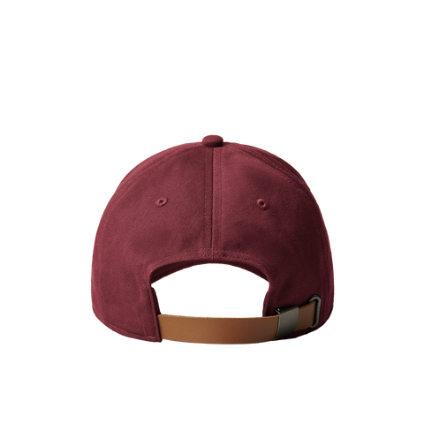6 Panel Leather Logo Badge - Harvest Red