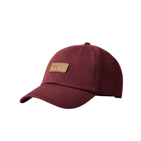 6 Panel Leather Logo Badge - Harvest Red