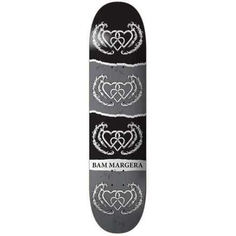 x Bam Margera "Three Hearts" Deck Black/Grey - 8.0"