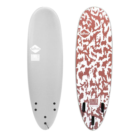 Bomber 6'4" - Grey/Dusty Red
