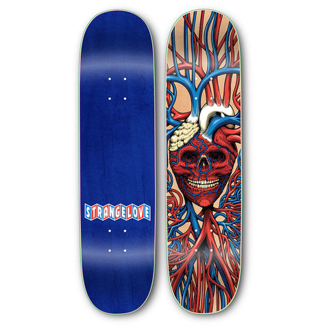 "Heart Skull" - 8.0" Natural Stain - Sean Cliver