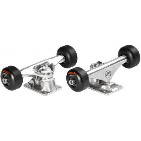Mini Logo Truck Assembly 7.63/53mm Wheels and Bearings - Raw/Black