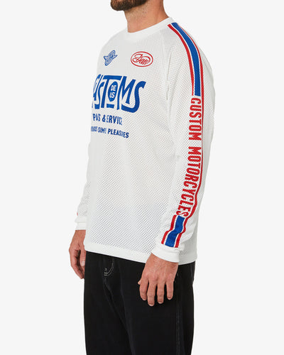 Ratchet Moto Jersey - Dirty White