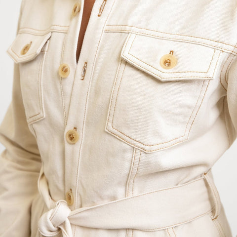 Sinclair Long Sleeve Boiler - Ecru