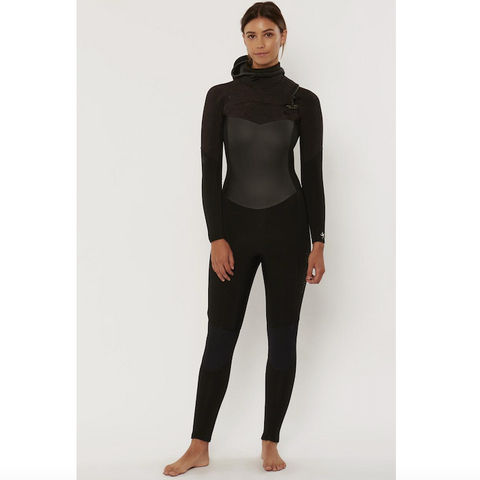 7 Seas 5/4 Hooded Full Suit - Black Heather