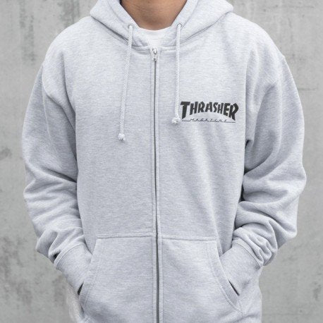 Logo Zip Hoody - Grey