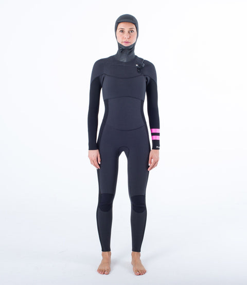 Womens Advantage Plus 5/3 Hooded Fullsuit - Graphite Black