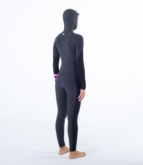 Womens Advantage Plus 5/3 Hooded Fullsuit - Graphite Black