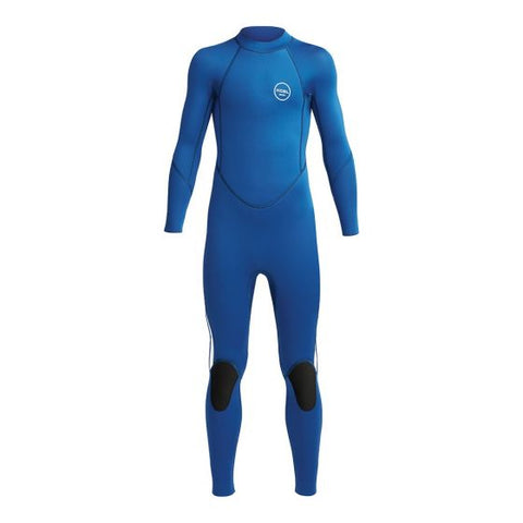 Youth Axis Flatlock 3/2 Back Zip - Faint Blue/White
