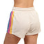 "Las Dalias" Colourblock Shorts - Oatmeal Marle