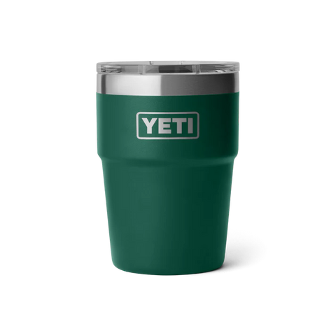 Rambler 16oz Stackable Cup - Black Forest Green