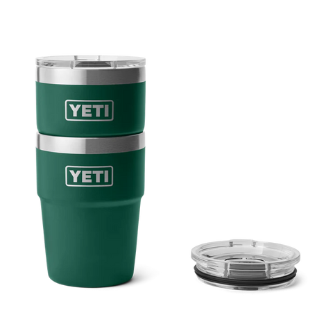 Rambler 16oz Stackable Cup - Black Forest Green