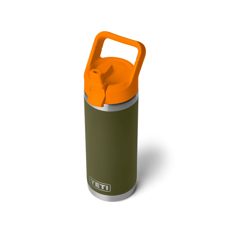 Rambler Straw Bottle 18oz (532ml) - Olive/King Crab Orange