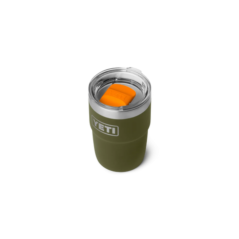 Rambler 8oz Ceramic Lined Stackable Cup - Olive/King Crab Orange