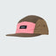 Apex Soft Peak 5 Panel Cap - Cocoa/Coffee Brown/Dust Pink