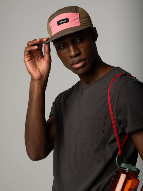 Apex Soft Peak 5 Panel Cap - Cocoa/Coffee Brown/Dust Pink