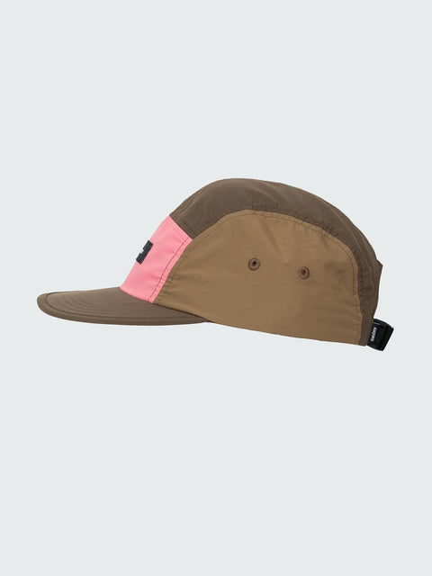 Apex Soft Peak 5 Panel Cap - Cocoa/Coffee Brown/Dust Pink