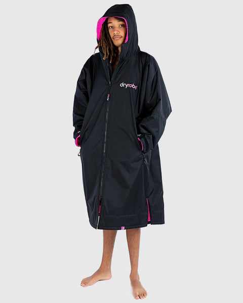 Dryrobe Advance Long Sleeve - Black/Pink