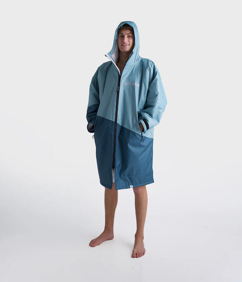 Dryrobe Advance Long Sleeve Contrast - Blue/Light Grey