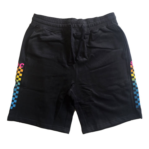 Checky Sweat Short - Washed Black