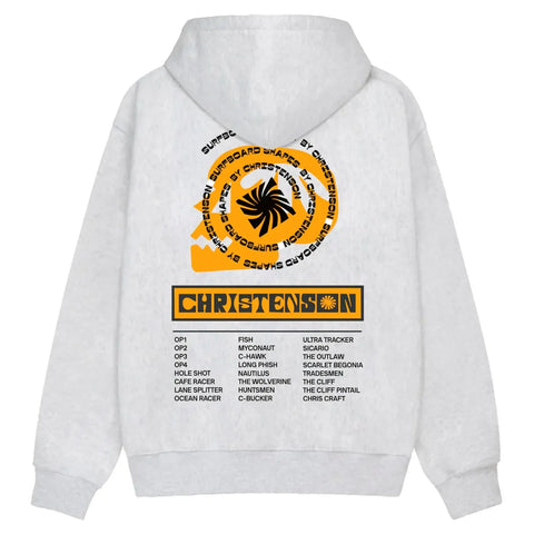 Christenson Surfboard Shapes Hoodie - Grey