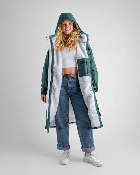 Dryrobe Advance Long Sleeve - Dark Green/Nimbus Cloud