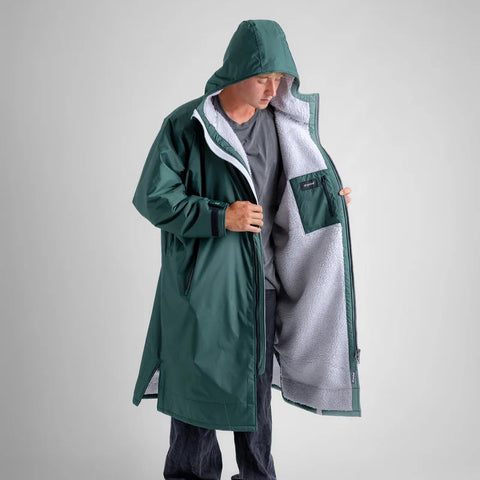 Dryrobe Advance Long Sleeve - Dark Green/Nimbus Cloud
