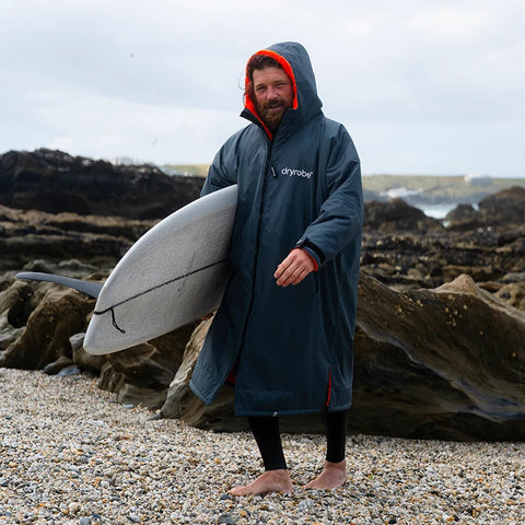 Dryrobe Advance Long Sleeve - Dark Grey/Orange