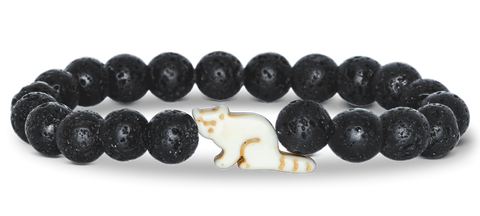 Dash Bracelet - Red Panda - Lava Stone