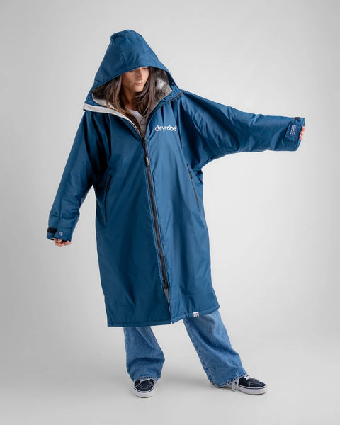 Dryrobe Advance Long Sleeve - Deep Sea Blue/Sand Camo