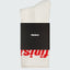 Finisterre Crew Sock - Ecru/Flame