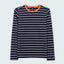 Eldon LS Stripe - Navy/Ecru/Flame