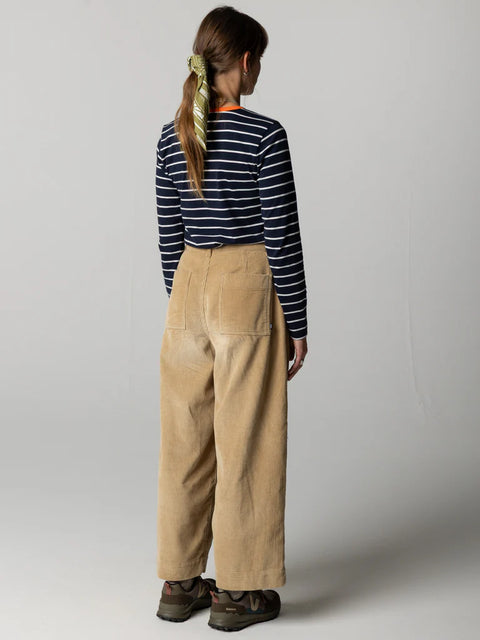 Eldon LS Stripe - Navy/Ecru/Flame