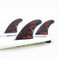 Felipe Tolde "FT" AirCore Tri Fin Set - Medium Black/Red