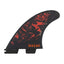 Felipe Tolde "FT" AirCore Tri Fin Set - Medium Black/Red