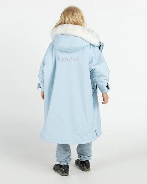 Dryrobe Advance Alpine Kids Long Sleeve - Ice Blue/Grey