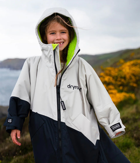 Dryrobe Advance Kids Long Sleeve - Anthracite/Lime