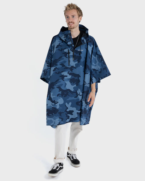 Waterproof Poncho - Blue/Camo