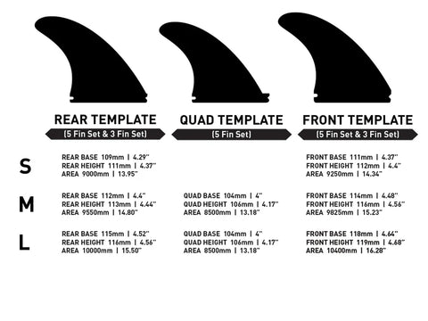Endorfins "Velox V2" Medium 5 Fin Set