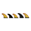 "Spun Honey" Medium 5 Fin Set