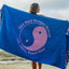T&C Surf Designs Jaccard Towel - Blue and Pink