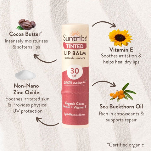 Organic Mineral Tinted Lip Balm SPF 30 - 5G